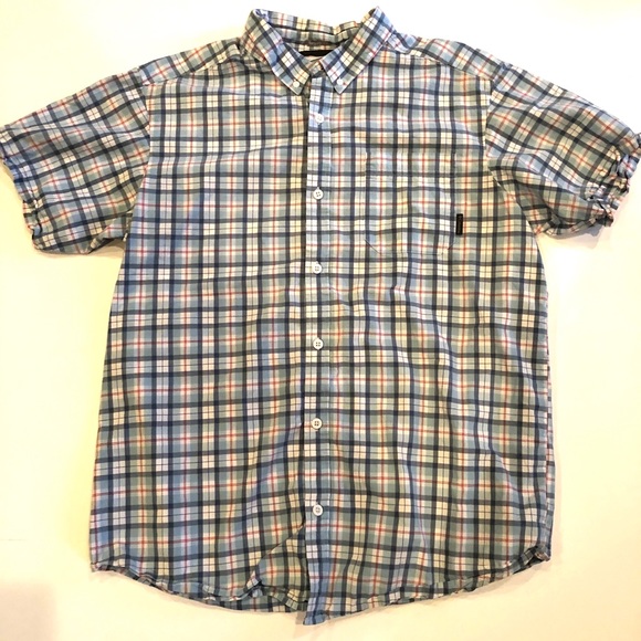 Columbia Other - Columbia Red/White/Blue Button Up Top Size L